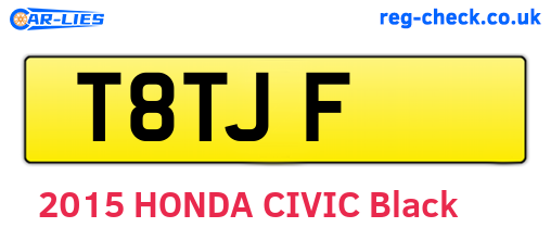 T8TJF are the vehicle registration plates.