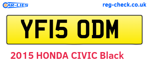 YF15ODM are the vehicle registration plates.