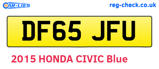 DF65JFU are the vehicle registration plates.