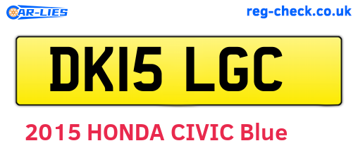 DK15LGC are the vehicle registration plates.