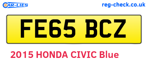 FE65BCZ are the vehicle registration plates.
