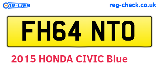 FH64NTO are the vehicle registration plates.