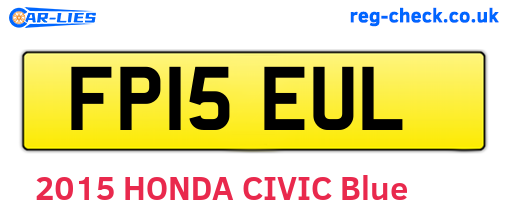 FP15EUL are the vehicle registration plates.