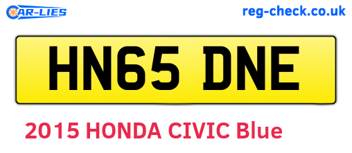 HN65DNE are the vehicle registration plates.