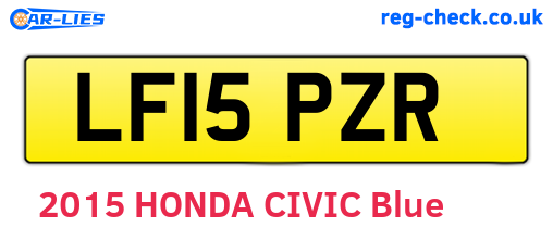 LF15PZR are the vehicle registration plates.