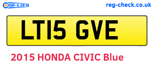 LT15GVE are the vehicle registration plates.