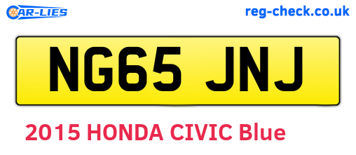 NG65JNJ are the vehicle registration plates.