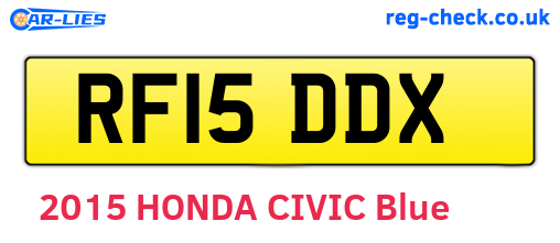 RF15DDX are the vehicle registration plates.