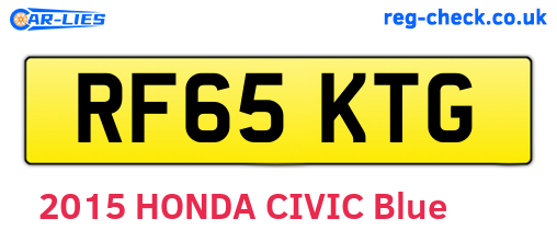 RF65KTG are the vehicle registration plates.