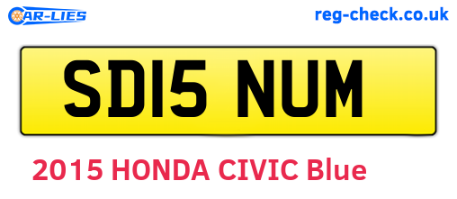 SD15NUM are the vehicle registration plates.
