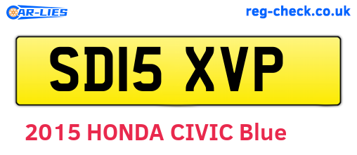 SD15XVP are the vehicle registration plates.