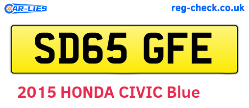 SD65GFE are the vehicle registration plates.