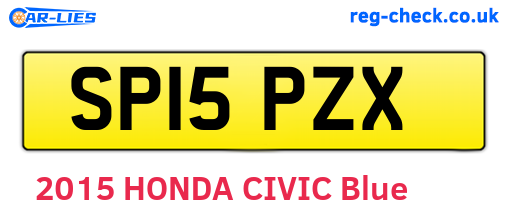 SP15PZX are the vehicle registration plates.