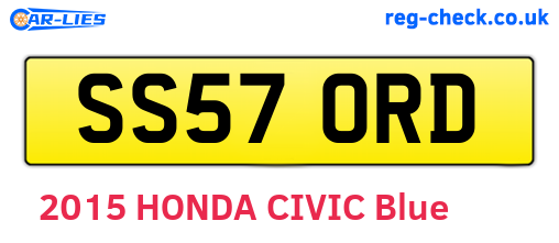 SS57ORD are the vehicle registration plates.