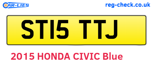 ST15TTJ are the vehicle registration plates.