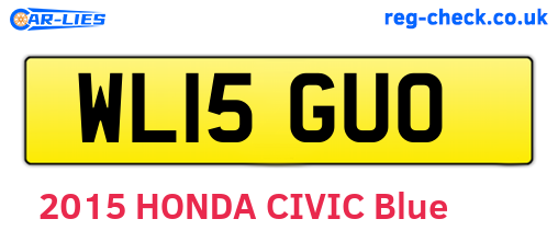 WL15GUO are the vehicle registration plates.