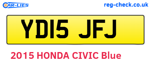 YD15JFJ are the vehicle registration plates.