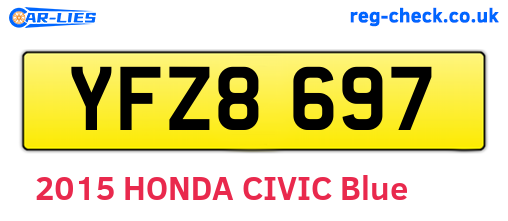 YFZ8697 are the vehicle registration plates.