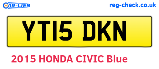 YT15DKN are the vehicle registration plates.