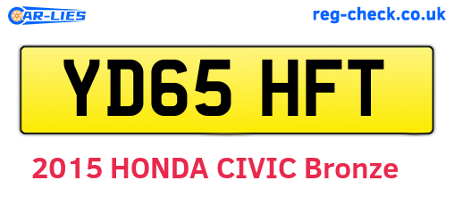 YD65HFT are the vehicle registration plates.