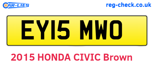 EY15MWO are the vehicle registration plates.