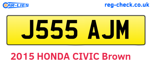J555AJM are the vehicle registration plates.