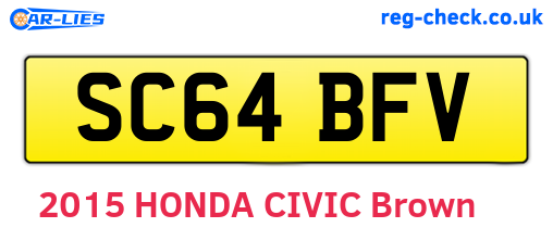 SC64BFV are the vehicle registration plates.
