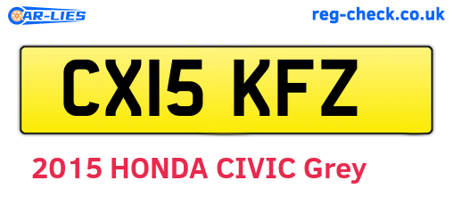 CX15KFZ are the vehicle registration plates.