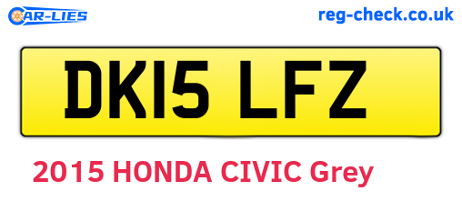 DK15LFZ are the vehicle registration plates.