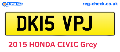 DK15VPJ are the vehicle registration plates.