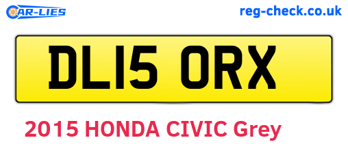 DL15ORX are the vehicle registration plates.