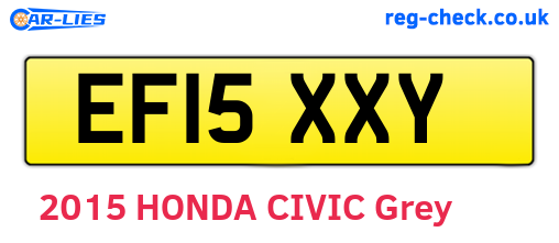 EF15XXY are the vehicle registration plates.