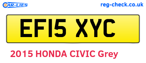 EF15XYC are the vehicle registration plates.