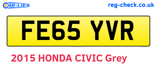 FE65YVR are the vehicle registration plates.