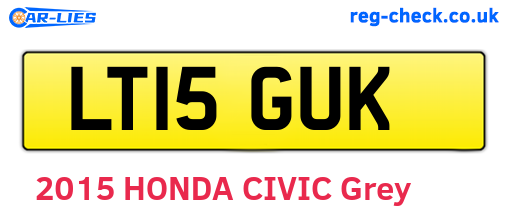 LT15GUK are the vehicle registration plates.