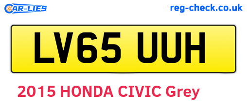 LV65UUH are the vehicle registration plates.