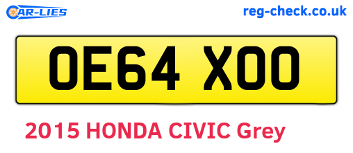 OE64XOO are the vehicle registration plates.