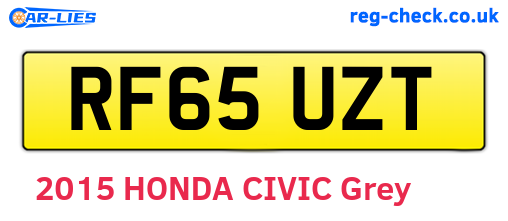 RF65UZT are the vehicle registration plates.
