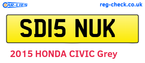 SD15NUK are the vehicle registration plates.