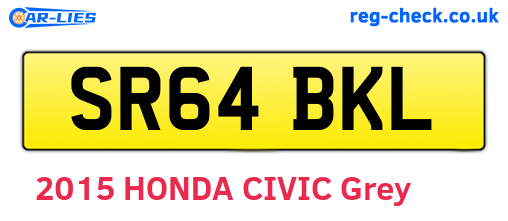 SR64BKL are the vehicle registration plates.