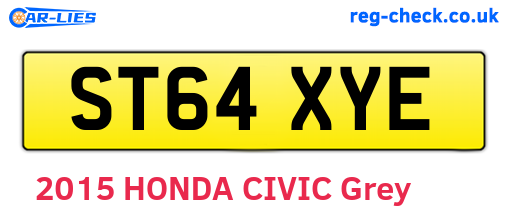 ST64XYE are the vehicle registration plates.
