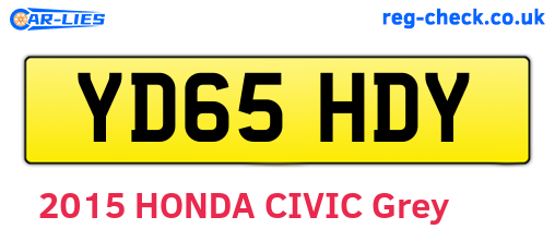 YD65HDY are the vehicle registration plates.