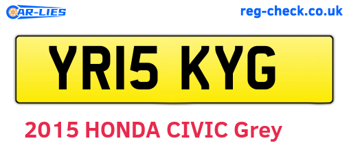 YR15KYG are the vehicle registration plates.