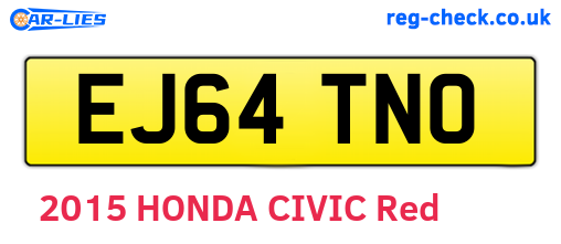 EJ64TNO are the vehicle registration plates.