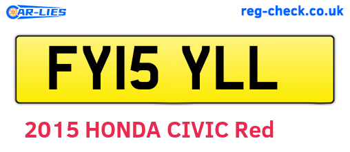 FY15YLL are the vehicle registration plates.