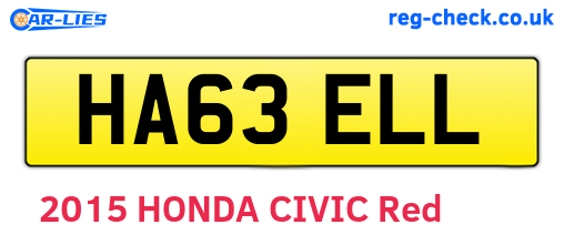 HA63ELL are the vehicle registration plates.