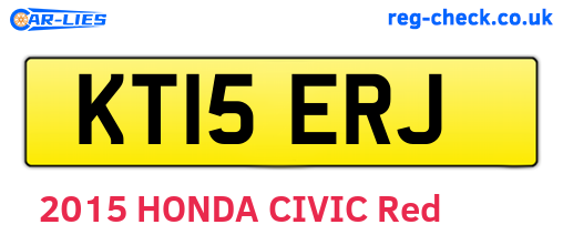 KT15ERJ are the vehicle registration plates.