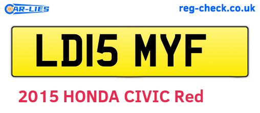 LD15MYF are the vehicle registration plates.