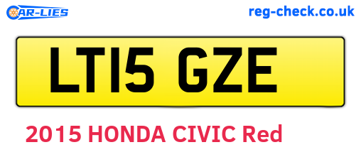LT15GZE are the vehicle registration plates.