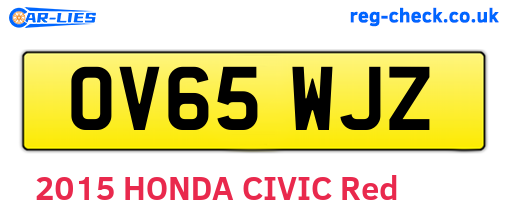 OV65WJZ are the vehicle registration plates.
